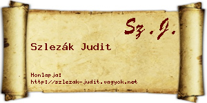 Szlezák Judit névjegykártya
